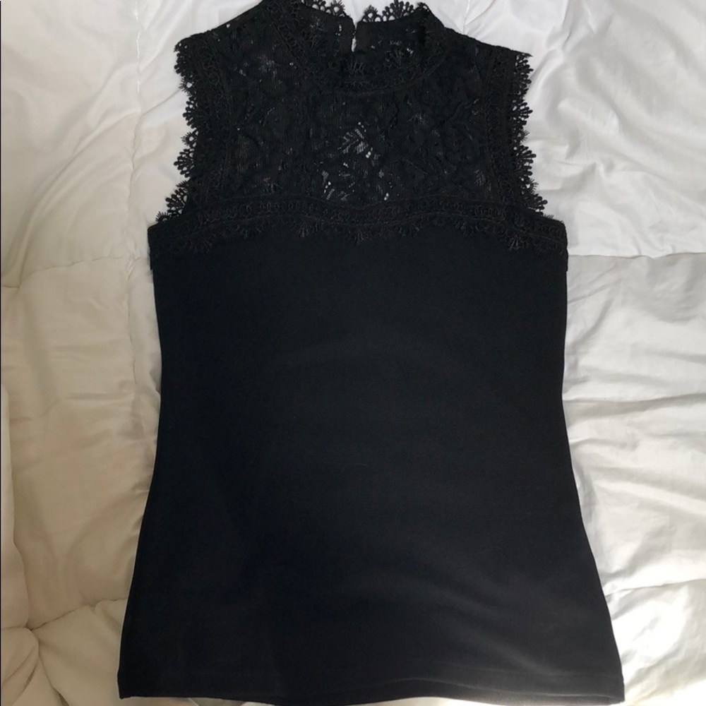 black top with lace